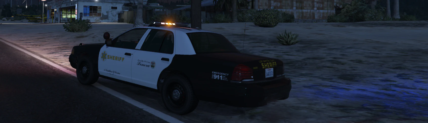 A Senora sheriff's patrol car in the official release accompanying the Harmony homicide investigation