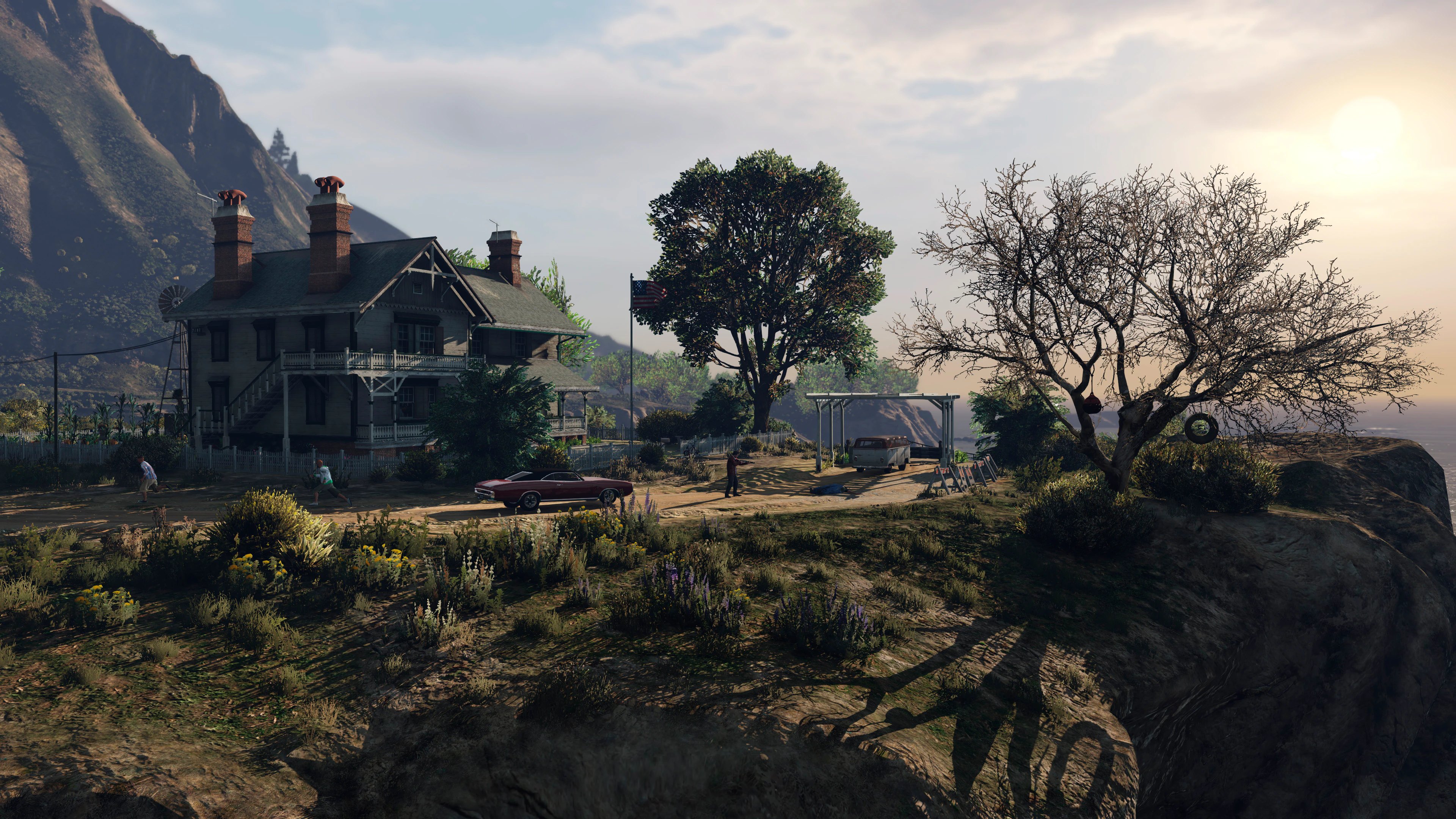 A rural house outside Los Santos dressed as a film location