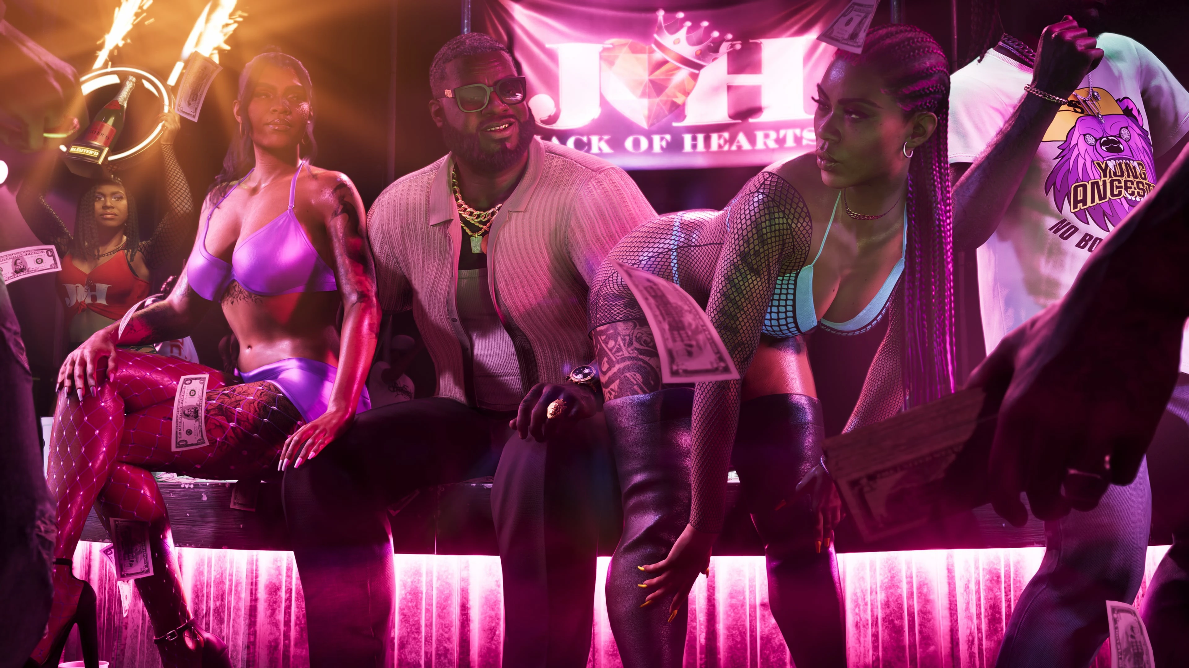 A Los Santos club stage prepared for a band release campaign